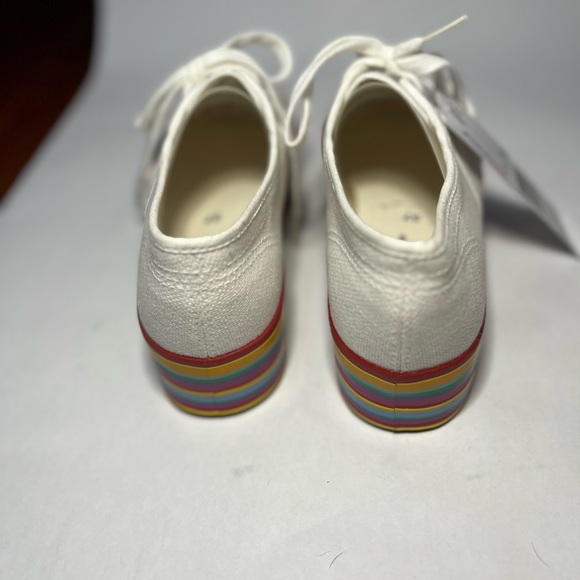 Superga white multicolored platform tennis. 6.5 - Picture 2 of 6